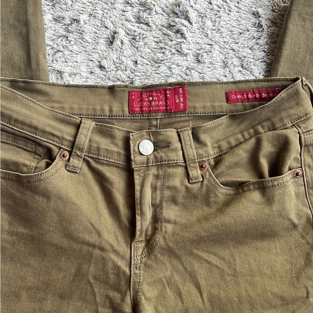 Lucky Brand Charlie Super Skinny Olive - Picture 3 of 3